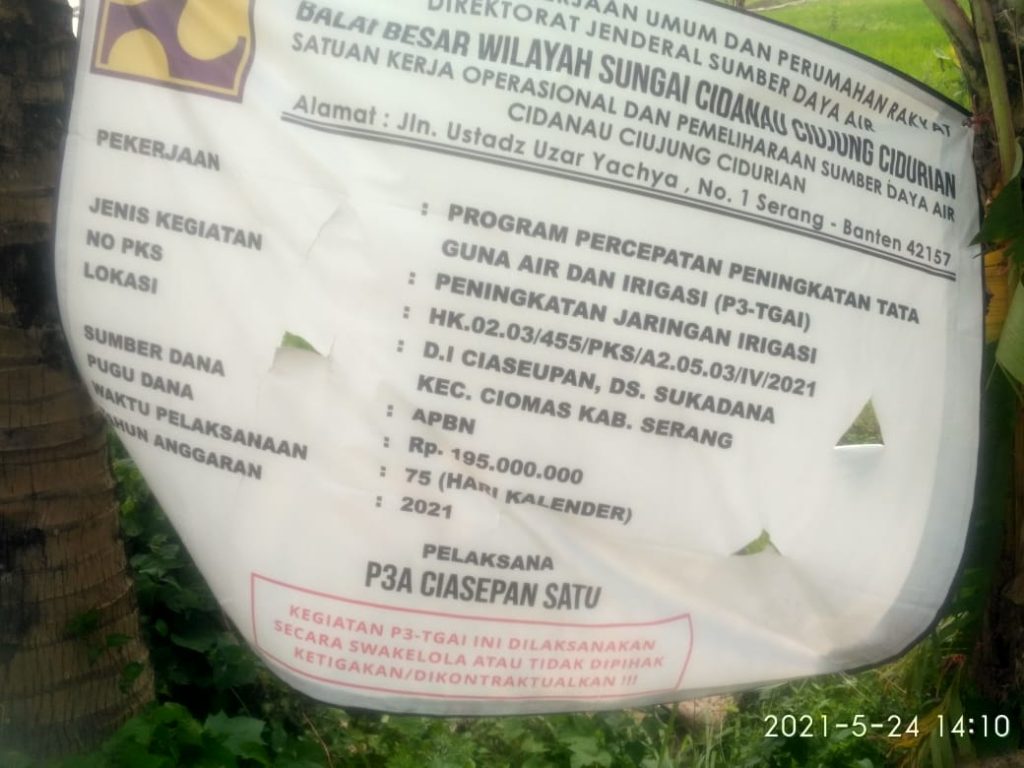 Gambar Proyek P3-TGAI di Desa Sukadana Diduga Asal Jadi 74